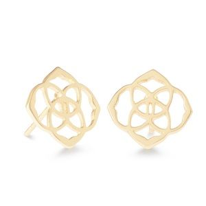 Kendra Scott Gold Logo Stud Earrings